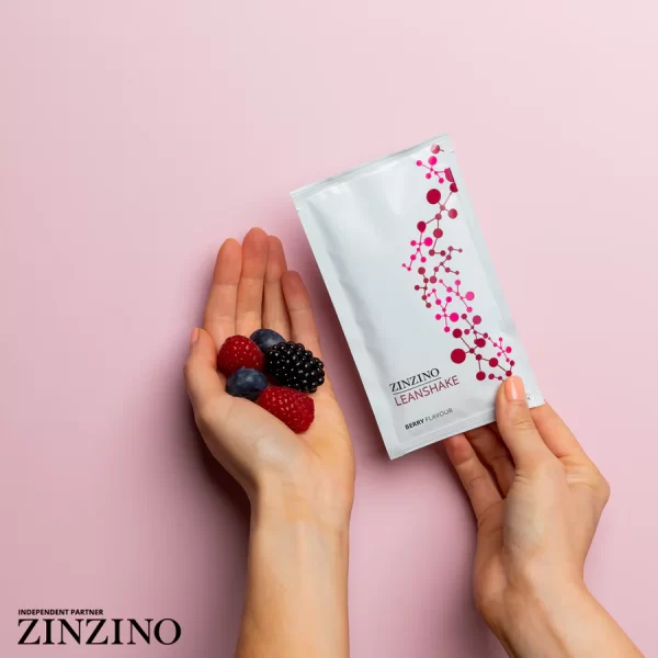 ZinZino LeanShake maltītes aizstājējs, ogu garša, 16 porcijas x 30gr