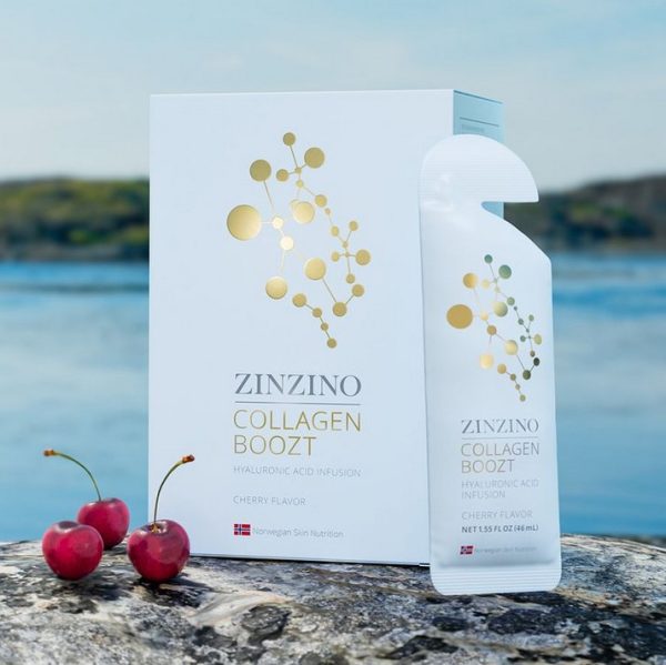 ZinZino Collagen Boozt ķiršu garšas želeja kolagēna ražošanai, 10x46ml