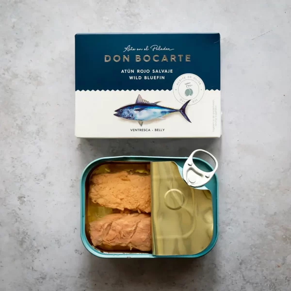 Don Bocarte zilā tunča vēdera fileja Ventreska olīveļļā, 120gr