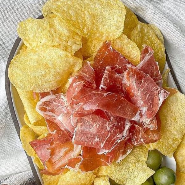 Čipsi kartupeļu ar Jamon Iberiko šķiņķa garšu Sarriegui, 125gr