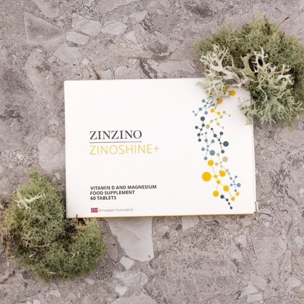 ZinZino ZinoShine+ vitamīna D un magnija komplekss imūnsistēmai, 60gb