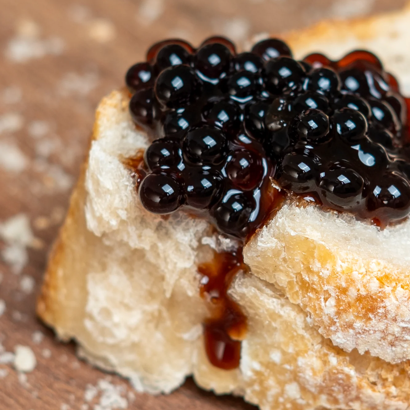 Anchovy colatura pearls