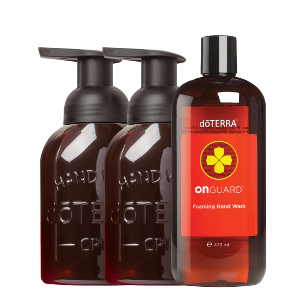 On Guard DoTerra putojošais roku mazgāšanas līdzeklis 475ml + 2 dozatori 236.5ml